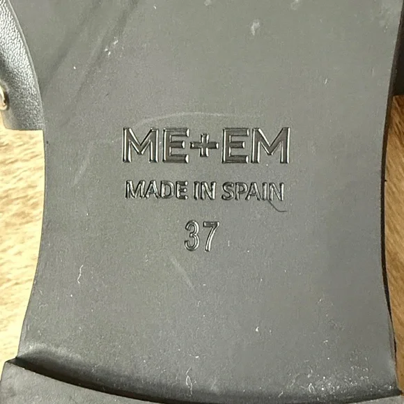 ME+EM Black Silver Studded Ballerina Flat 7 37 Leather Box + Bag Ballet - Picture 14 of 16